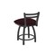 Holland Bar Stool Co 18" Low Back Swivel Vanity Stool, Pewter Finish, Canter Bordeaux Seat 41118PW005 - alternate 2